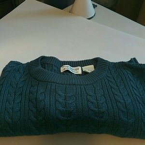 Classic cable men's silk sweater